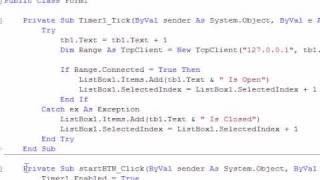 VBNET  How To Make A Simple Port Scanner Using The Sockets NameSpace  DETAILED SIMPLE TUTORIAL [upl. by Arimahs632]