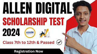 ALLEN Digital Scholarship Test ADSAT 2024  Class 7th to 12th amp Passed  ALLEN Scholarship [upl. by Oilenroc]