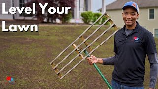 How to Top Dress and Level a Sloped Lawn using Compost [upl. by Schwinn]