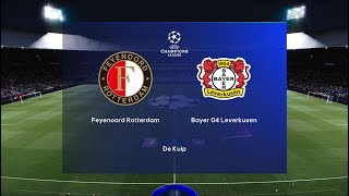 Feyenoord vs Bayer Leverkuzen  UEFA Champions League 2425  PES 2021  PC Gameplay  4K [upl. by Irolam]