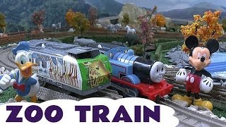 Toy Zoo Train With Thomas The Tank Engine And Mickey Mouse [upl. by Dragelin]