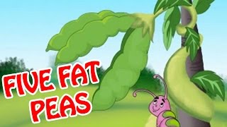 Five Fat Peas  Animated Nursery Rhyme in English Language [upl. by Llacam]