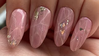 1st attempt at rose quartz nails and nailmailbox unboxing gel polish [upl. by Gherardi]