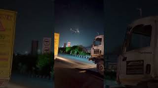 Plane crossed over aeroplane plane planespotting sky dark night landing machine fly speed [upl. by Tehc]