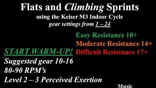 Spin Indoor Bike Routine Fast Flats amp Climbing Sprints [upl. by Nyleikcaj]