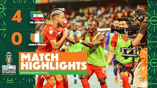 HIGHLIGHTS  Equatorial Guinea 🆚 Côte dIvoire TotalEnergiesAFCON2023  MD3 Group A [upl. by Lananna]