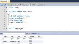 SQL Tutorial  9 Create Table Statement [upl. by Sabec]