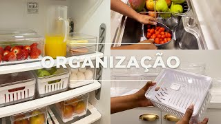 ORGANIZAÇÃO  como organizo minha geladeira com organizadores práticos  Érica Novaes [upl. by Torre]