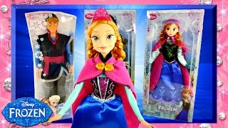 DISNEY FROZEN Barbie Doll Comparison Mattel vs Disney Store Princess Anna and Kristoff [upl. by Reace]