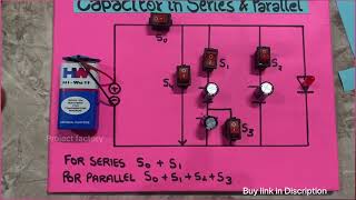 Capacitor in series and parallel working model physics class 12 working explained [upl. by Romain]