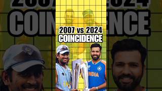 T20 WC Final  2007 amp 2024 का Unbelievable Coincidence 😱 shorts cricket viratkohli bumrah [upl. by Salema]