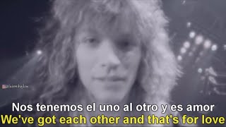 Bon Jovi  Livin On A Prayer  Subtitulada Español  Lyrics English [upl. by Adnowal675]