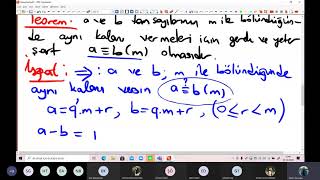 Modüler Aritmetik 1Kongrüanslar [upl. by Pilloff296]