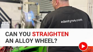 Alloy wheel straightening  How to repair bent alloy wheels [upl. by Dnomhcir328]