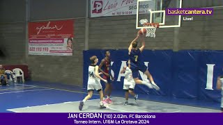 JAN CERDÁN 10 202m FC Barcelona Torneo Internacional U16M Villa de La Orotava 2024 [upl. by Paff]