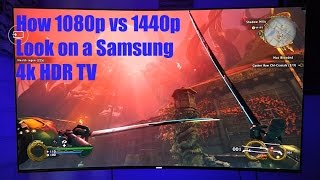 Samsung KS8500 4k TV 1080p vs 1440p comparison and performance [upl. by Nightingale747]