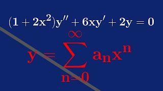 Differential Equations  Series solution for a second order linear differential equation [upl. by Yeldnarb]