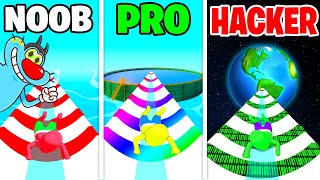 NOOB vs PRO vs HACKER  In Aquaparkio  With Oggy And Jack  Rock Indian Gamer [upl. by Forelli]