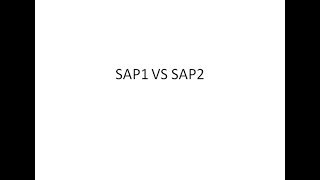 Difference between SAP1 and SAP2  Bangla Tutorial [upl. by Boland]