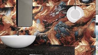 VOLCANO FLAME amp MERIOT BLACK  DAZZLE SERIES ITALICA TILES [upl. by Ettenauq485]