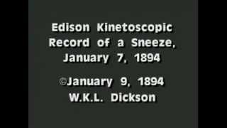 Edison Kinetoscope Record of a Sneeze 1894 [upl. by Mezoff23]