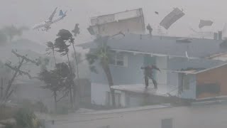 Hurricane Milton Scariest Tornado Moments Ever Caught On Camera  Fort Myers Florida USA [upl. by Aihsatal]