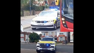 Catford Police base  MET Police Traffic and response units responding and light demos [upl. by Dan]