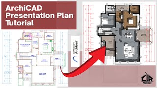 ArchiCAD Tutorial Design Stunning Presentation Plans No Photoshop [upl. by Treblih221]