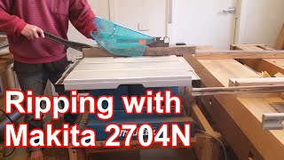 Ripping recycled timbers with the Makita 2704N table saw [upl. by Sherman]