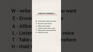 Wealthy mindset mindset successmindset wealth wealthcreation goals goalsetting [upl. by Nierman]