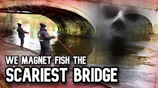 Most SCARIEST Bridge EVER Creepy Find Magnet Fishing [upl. by Licht688]