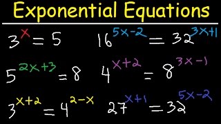 Solving Exponential Equations With Different Bases Using Logarithms  Algebra [upl. by Alda]