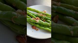 Green bean Almondine greenvegetable beans food crunchy almonds savory shorts fyp explore [upl. by Ayet]