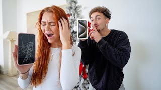 BREAKING MY WIFES PHONE THEN SURPRISING HER WITH IPHONE 15 PRO MAX [upl. by Beasley187]