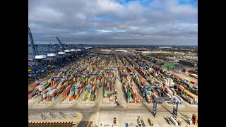 Port of Felixstowe  Thousands of containers [upl. by Gorges91]