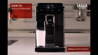 GAGGIA MAGENTA PRESTIGE  HOW TO CLEAN THE MILK SYSTEM [upl. by Yelich]