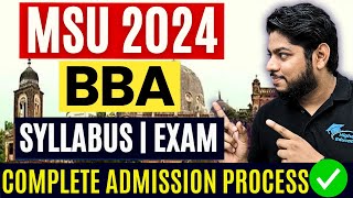 MSU Baroda BBA Admission Process 2024 Entrance exam syllabus Pattern complete Details [upl. by Adirem868]