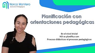 PLANIFICACION CON ORIENTACIONES PEDAGÓGICAS [upl. by Atsirk235]