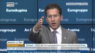 EUSondergipfel PK mit Jeroen Dijsselbloem und Pierre Moscovici am 22062015 [upl. by Bristow67]