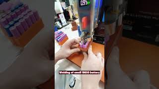 How to weld 18650 li ion cylinder battery pack lithiumbattery diy battery powerbattery [upl. by Oiraved731]