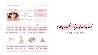 cute interactive carrd tutorial — © elroseria [upl. by Nahtanoj]