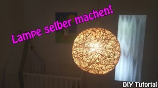 LAMPE  LAMPENSCHIRM SELBER MACHEN  Basteln für Anfänger  DIY Tutorial [upl. by Melva]