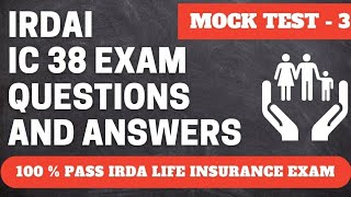 IRDA Exam Questions and Answers  3  IRDA Exam Preparation [upl. by Acsirp]