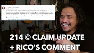 214 Copyright Claim UPDATE  Ricos Comment [upl. by Rolf]