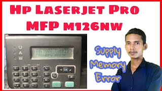 Hp Laserjet Pro MFP m126nw  101000 Supply Memory Error  Epson printer memory error [upl. by Ykcor]