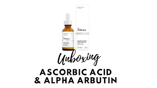 UNBOXING THE ORDINARY ASCORBIC ACID  ALPHA ARBUTIN  SEE IT BEFORE YOU BUY IT shorts [upl. by Reich]