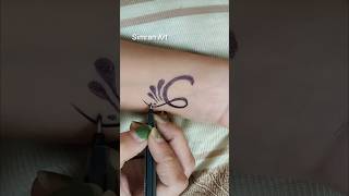 C Letter Tattoo Design ❤️😄 shorts viral trending [upl. by Adnana]