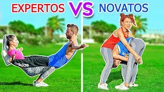 ¡EL RETO ACROBÁTICO DEFINITIVO EXPERTOS VS NOVATOSTrucos imposibles por 123GO Challenge [upl. by Saltsman]