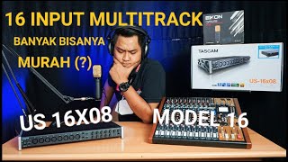 TASCAM US 16X08 amp MODEL 16 OVERVIEW REVIEW amp TES SOUND QUALITY 16 IN MULTITRACK TERFAVORIT [upl. by Nimajneb]