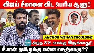 விஜய் சீமானை விட பெரிய ஆளு  அந்த 8 வாக்கு இருக்காது  Anchor vishan on Seeman amp Vijay  Naadhas [upl. by Tabb]